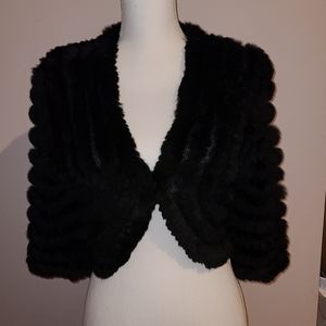BCBGMaxazria rabbit bolero